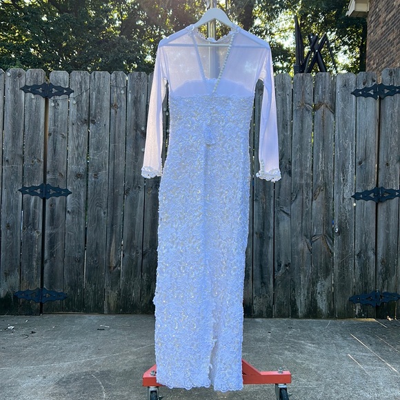 White Homemade Wedding Dress - Picture 7 of 9